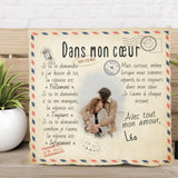 Dans mon cœur (photo) - Coussin partenaire