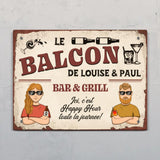 Notre balcon - Extérieur-Pancarte de porte