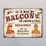 Notre balcon - Extérieur-Pancarte de porte
