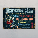 Bienvenue chez - Entrée-Pancarte de porte