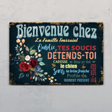 Bienvenue chez - Entrée-Pancarte de porte