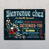 Bienvenue chez - Entrée-Pancarte de porte
