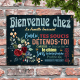 Bienvenue chez - Entrée-Pancarte de porte