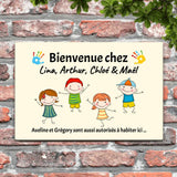 Bienvenue chez - Entrée-Pancarte de porte