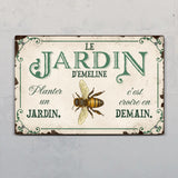 Joie dans le jardin – Outdoor-Pancarte de porte