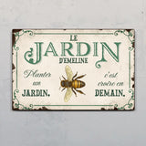 Joie dans le jardin – Outdoor-Pancarte de porte