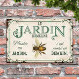 Joie dans le jardin – Outdoor-Pancarte de porte