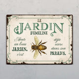 Joie dans le jardin – Outdoor-Pancarte de porte