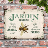 Joie dans le jardin – Outdoor-Pancarte de porte