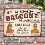 Notre balcon - Extérieur-Pancarte de porte