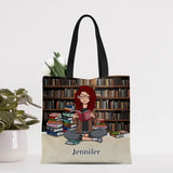 La dévoreuse de livres - Sac en toile personnalisé