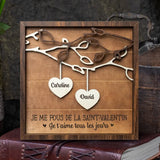 Saint-Valentin - Couple - Présentoir de cœurs