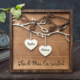 Toi & Moi - Couple - Présentoir de cœurs