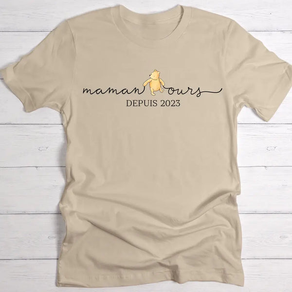 Maman ours - T-shirt avec avec motif ourson pour maman ou mamie