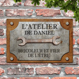 Pour les bricoleurs - Plaque de porte personnalisée pour artisans