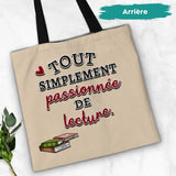 Amour des livres - Sac personnalisé pour les passionnées de lecture