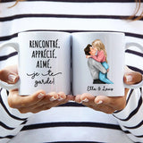 Je te garde - Tasse avec illustration personnalisée pour couple