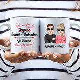 Je t'aime plus fort - Tasse personnalisée pour couples pour la Saint-Valentin