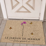 L'amour grandit ici - Paillasson avec fleurs et prénoms pour maman