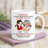 Cadeau personnalisé - mug blanc avec message et prénoms imprimés – idée cadeau unique de Love & Faith