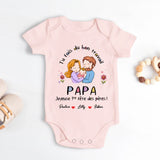 Mon Papa - Body Bébé personnalisé avec un adorable dessin de famille