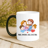 Cadeau personnalisé - mug magique avec changement de couleur thermique et prénom imprimé – idée cadeau originale de Love & Faith