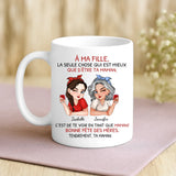 Cadeau personnalisé - mug blanc avec message et prénoms imprimés – idée cadeau unique de Love & Faith