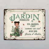 Jeune jardinière - Extérieur - Pancarte de porte