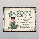 Jeune jardinière - Extérieur - Pancarte de porte