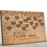 Les petits-enfants - Toile personnalisée pour maman ou mamie