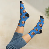 Chaussettes de Saint-Valentin - Chaussettes personnalisées avec petits cœurs et photo