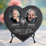 Schieferherz mit personalisiertem Aufdruck - UV-beständig und wetterfest - als Geschenk zur Erinnerung von Love & Faith 1
