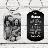 Toujours - Parents-Porte-clés (gravé - noir/blanc)