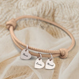 Mes proches - Bracelet en cuir personnalisé pour maman et grand-mère