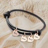 Mes proches - Bracelet en cuir personnalisé pour maman et grand-mère