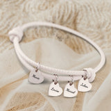 Mes proches - Bracelet en cuir personnalisé pour maman et grand-mère
