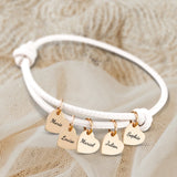 Mes proches - Bracelet en cuir personnalisé pour maman et grand-mère