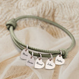 Mes proches - Bracelet en cuir personnalisé pour maman et grand-mère