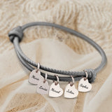 Mes proches - Bracelet en cuir personnalisé pour maman et grand-mère