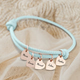 Mes proches - Bracelet en cuir personnalisé pour maman et grand-mère