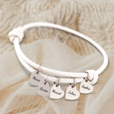 Mes proches - Bracelet en cuir personnalisé pour maman et grand-mère