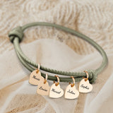 Mes proches - Bracelet en cuir personnalisé pour maman et grand-mère