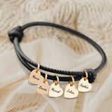 Mes proches - Bracelet en cuir personnalisé pour maman et grand-mère