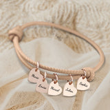 Mes proches - Bracelet en cuir personnalisé pour maman et grand-mère