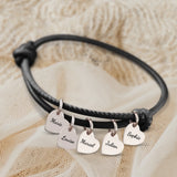Mes proches - Bracelet en cuir personnalisé pour maman et grand-mère