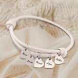 Mes proches - Bracelet en cuir personnalisé pour maman et grand-mère