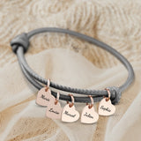 Mes proches - Bracelet en cuir personnalisé pour maman et grand-mère