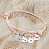 Mes proches - Bracelet en cuir personnalisé pour maman et grand-mère