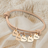 Mes proches - Bracelet en cuir personnalisé pour maman et grand-mère