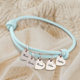 Mes proches - Bracelet en cuir personnalisé pour maman et grand-mère